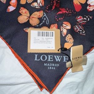 Loewe BNWT Silk Scarf Butterflies 03-3404-0631 for Women